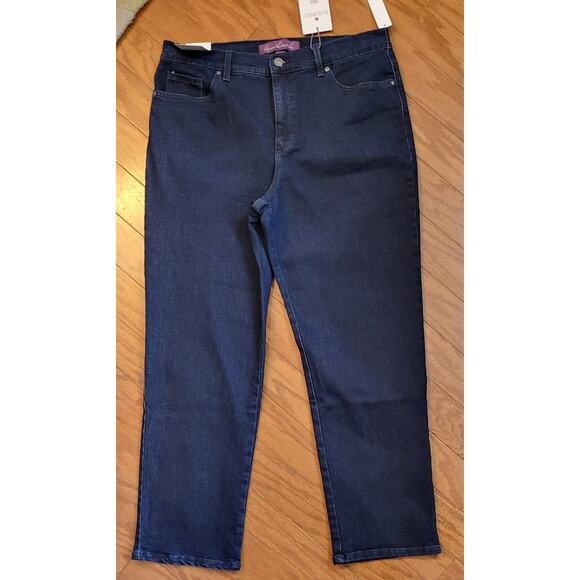 Gloria Vanderbilt Amanda Denim Blue Jeans Size 14S Stretch Slimming Jean - Picture 1 of 12